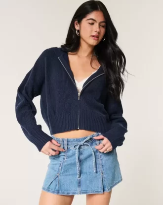 Hollister Comfy Cloud vetoketjullinen villapaita
