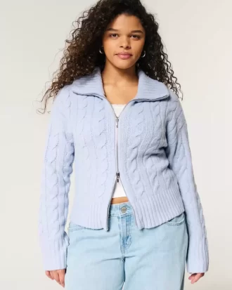 Hollister Comfy Cloud vetoketjullinen villapaita
