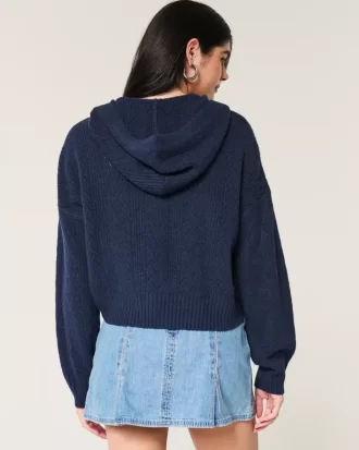Hollister Comfy Cloud vetoketjullinen villapaita