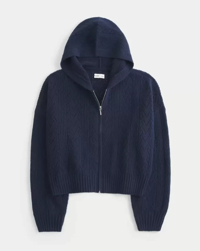 Hollister Comfy Cloud vetoketjullinen villapaita