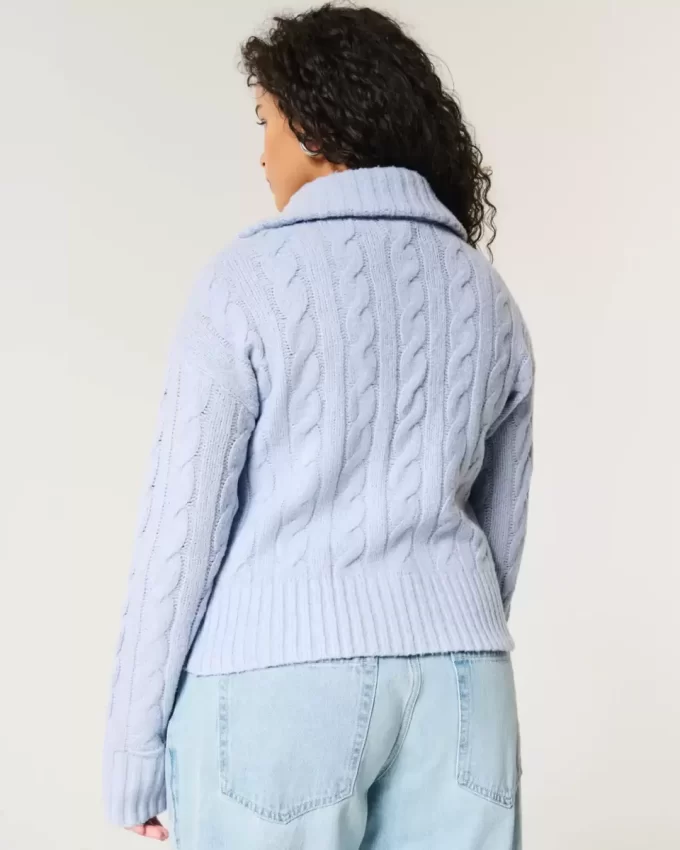 Hollister Comfy Cloud vetoketjullinen villapaita