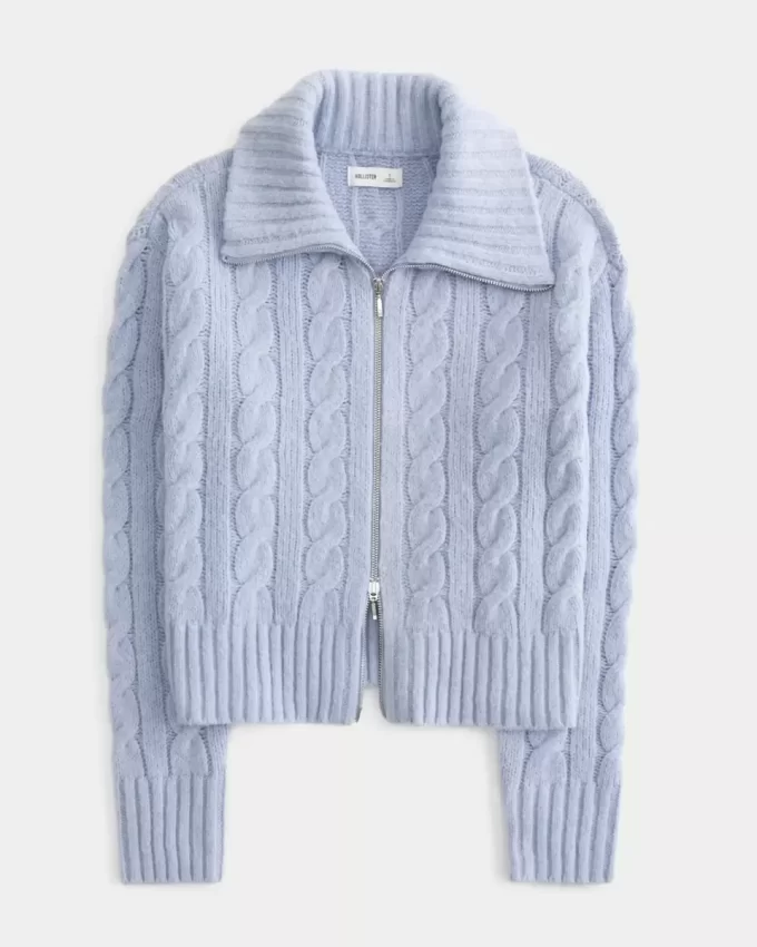 Hollister Comfy Cloud vetoketjullinen villapaita