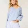 Hollister Comfy Cloud Ylisuuri V-kaula-neule