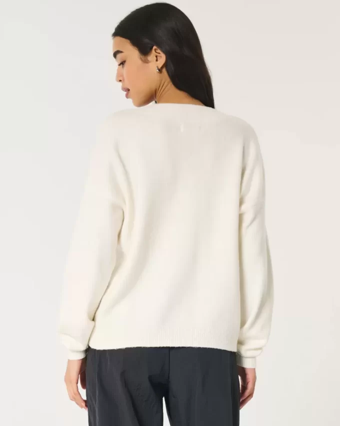 Hollister Comfy Cloud Ylisuuri V-kaula-neule