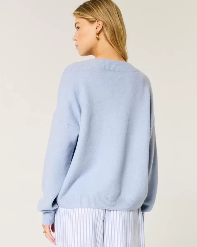 Hollister Comfy Cloud Ylisuuri V-kaula-neule