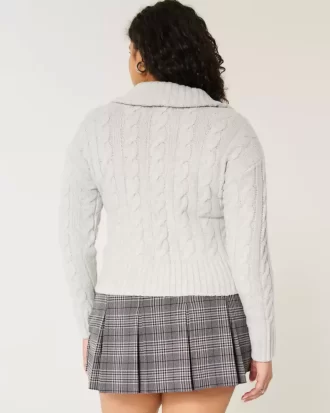 Hollister Comfy Cloud Zip-Up Cable-Net villapaita