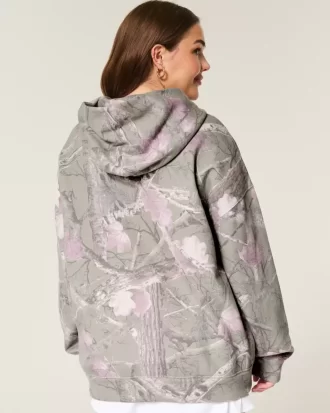 Hollister Feel Good -ylikokoinen Camo-huppari