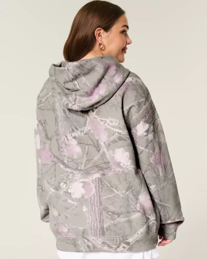 Hollister Feel Good -ylikokoinen Camo-huppari