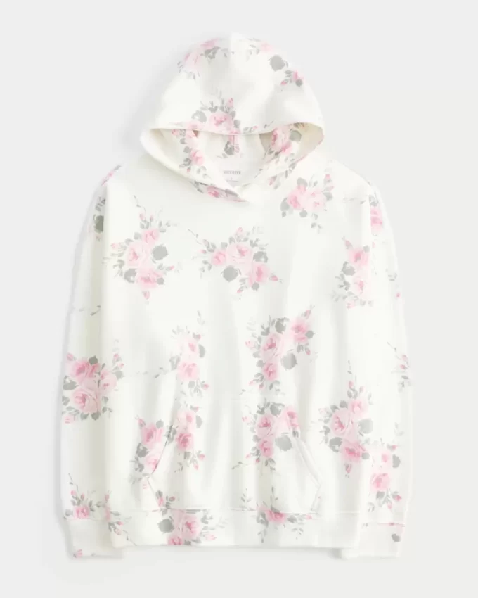 Hollister Feel Good Ylisuuri kukkakuvioinen huppari Hollister Feel Good Ylisuuri kukkakuvioinen huppari