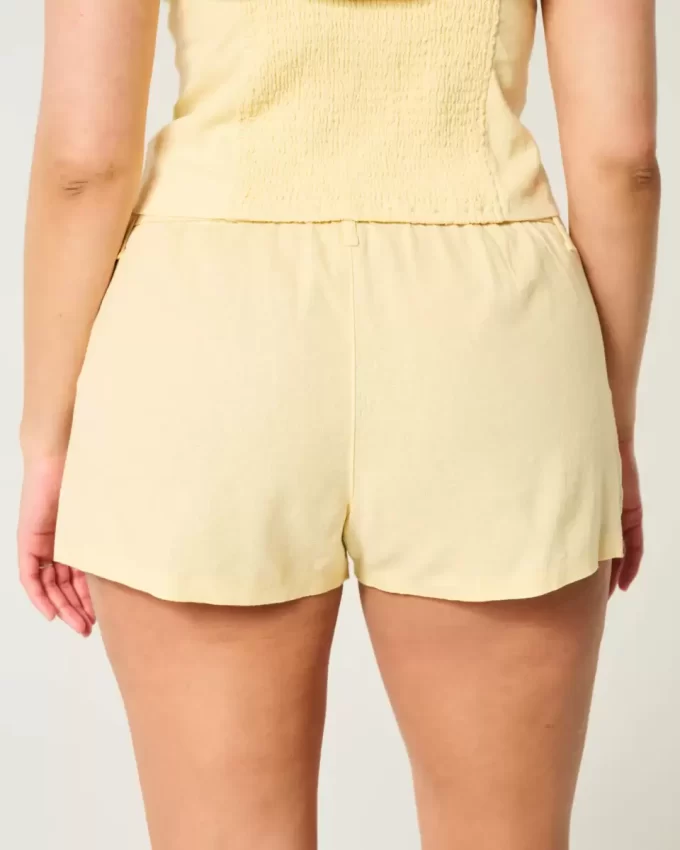 Hollister Livvy matalat pellavasekoitushortsit Hollister Livvy matalat pellavasekoitushortsit
