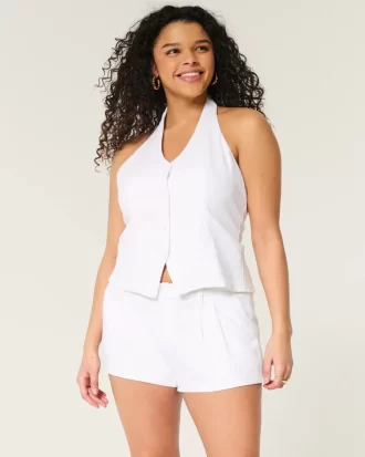 Hollister Livvy matalat pellavasekoitushortsit 3″