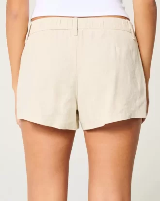 Hollister Livvy matalat pellavasekoitushortsit 3″