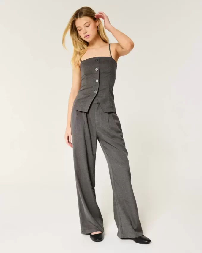 Hollister Livvy Ultra High-Rise leveälahkeiset housut Hollister Livvy Ultra High-Rise leveälahkeiset housut