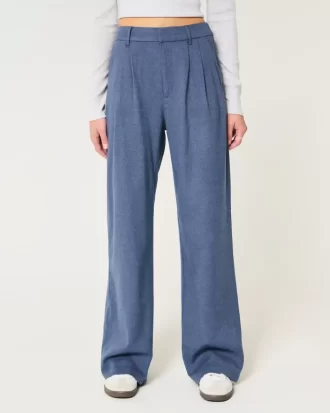 Hollister Livvy Ultra High-Rise leveälahkeiset housut Hollister Livvy Ultra High-Rise leveälahkeiset housut