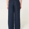 Hollister Livvy Ultra High-Rise Linen Blend leveälahkeiset housut Hollister Livvy Ultra High-Rise Linen Blend leveälahkeiset housut