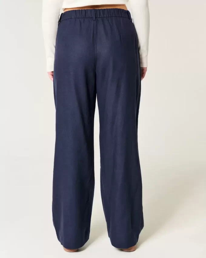 Hollister Livvy Ultra High-Rise pellavasekoiteiset leveälahkeiset housut Hollister Livvy Ultra High-Rise pellavasekoiteiset leveälahkeiset housut