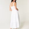 Hollister Sofia Side-Smocked Eyelet Maxi -mekko