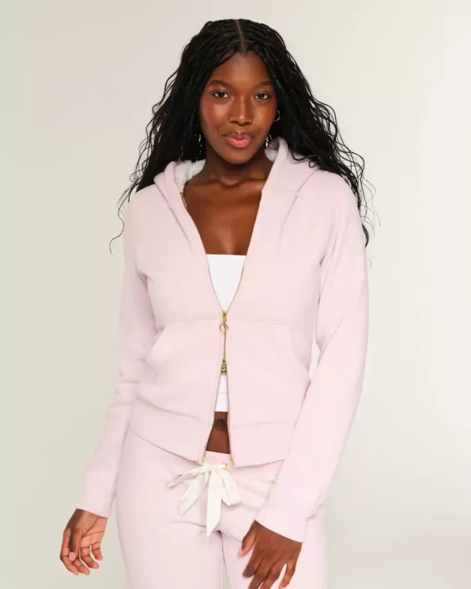 Hollister x Crocs Sherpa-vuorattu vetoketjullinen huppari Hollister x Crocs Sherpa-vuorattu vetoketjullinen huppari