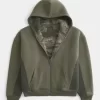 Hollister x Crocs Sherpa-vuorattu vetoketjullinen huppari Hollister x Crocs Sherpa-vuorattu vetoketjullinen huppari