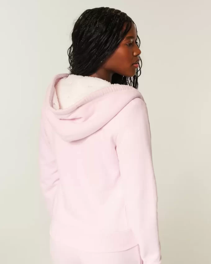 Hollister x Crocs Sherpa-vuorattu vetoketjullinen huppari Hollister x Crocs Sherpa-vuorattu vetoketjullinen huppari