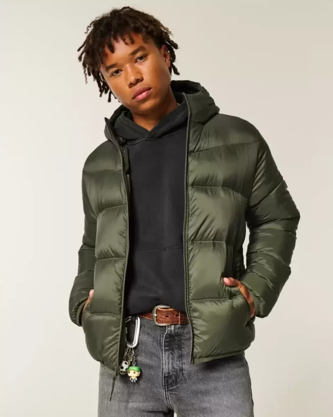 Hupullinen puffer-takki
