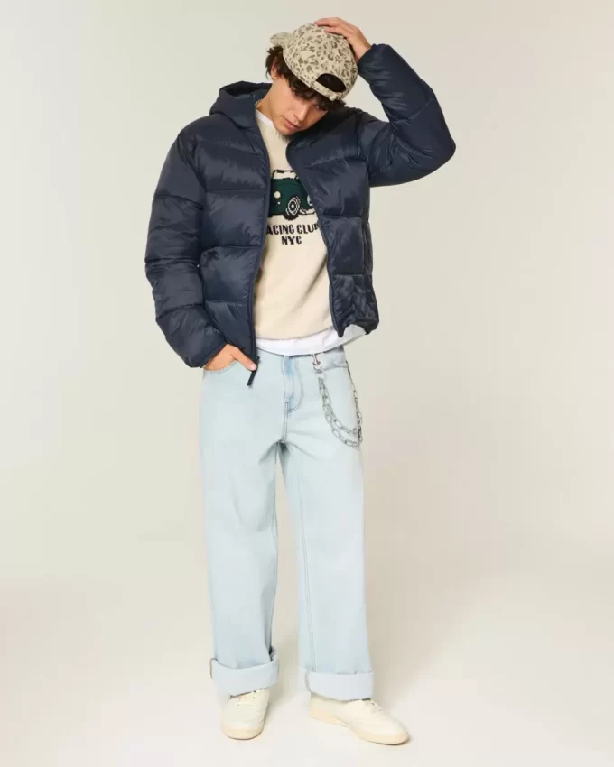 Hupullinen puffer-takki
