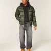 Hupullinen puffer-takki