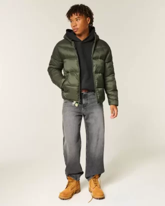 Hupullinen puffer-takki