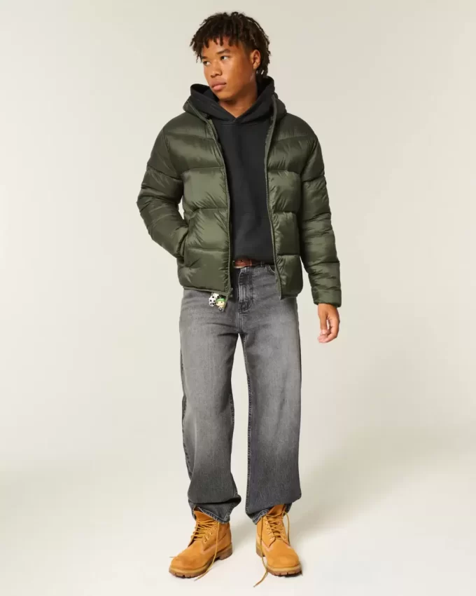 Hupullinen puffer-takki