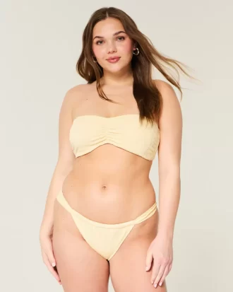 Jacquard-leveähihna, röyhkein bikinipohja