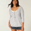 Kaapelineulottu Babydoll Sweater