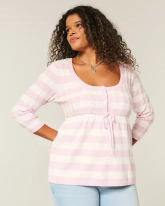 Kaapelineulottu Babydoll Sweater