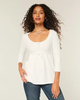 Kaapelineulottu Babydoll Sweater