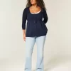 Kaapelineulottu Babydoll Sweater
