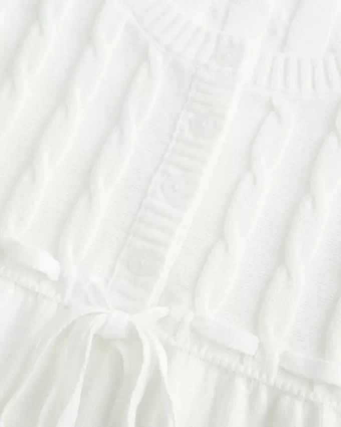 Kaapelineulottu Babydoll Sweater