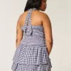 Kaksikerroksinen smocked Halter Skort -mekko
