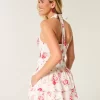 Kaksikerroksinen smocked Halter Skort -mekko