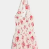 Kaksikerroksinen smocked Halter Skort -mekko