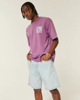Ketjukirjonta Baggy Denim shortsit