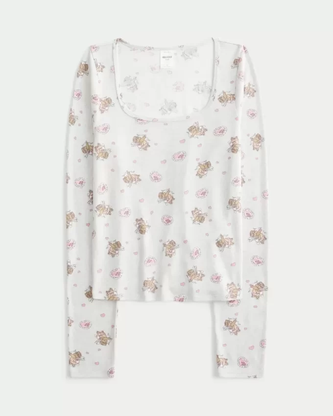 Kodikas karhukuvioinen pyjamatoppi Kodikas karhukuvioinen pyjamatoppi