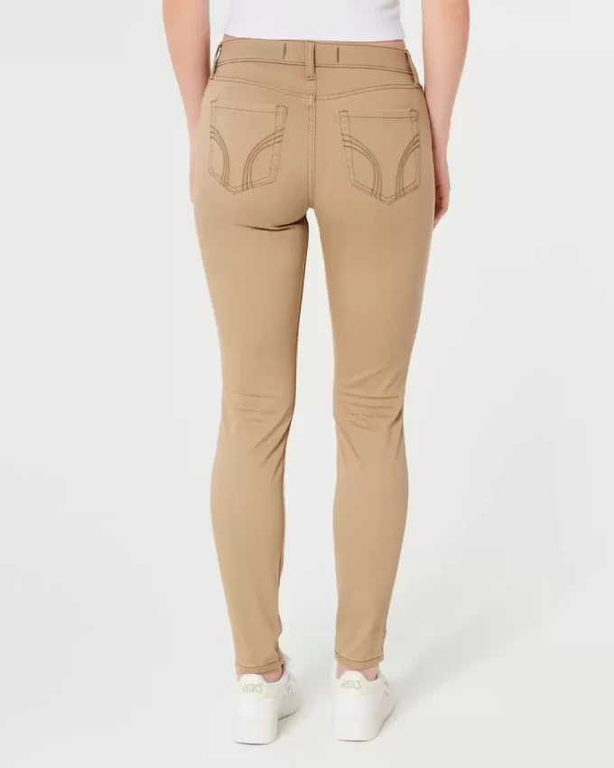 Korkeat Khaki Super Skinny -housut Korkeat Khaki Super Skinny -housut