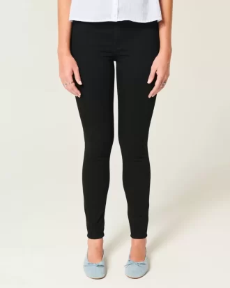 Korkeat mustat Jean-leggingsit Korkeat mustat Jean-leggingsit
