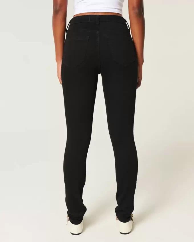 Korkeat mustat Jean-leggingsit Korkeat mustat Jean-leggingsit