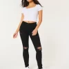 Korkeat, revityt mustat Super Skinny -farkut Korkeat, revityt mustat Super Skinny -farkut