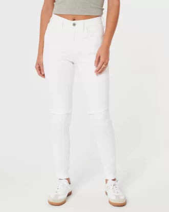 Korkeat valkoiset Super Skinny -farkut