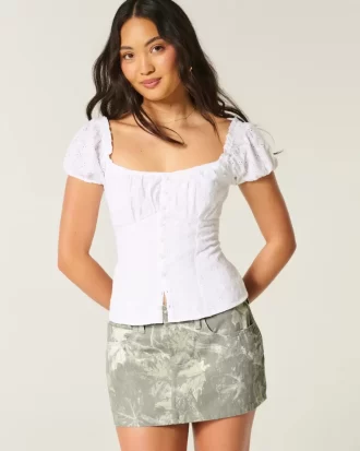 Kurvikas matalakorkoinen Camo Denim Mini Skort