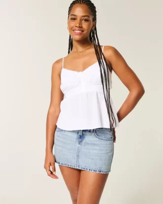 Kurvikas matalakorkoinen Denim Mini Skort