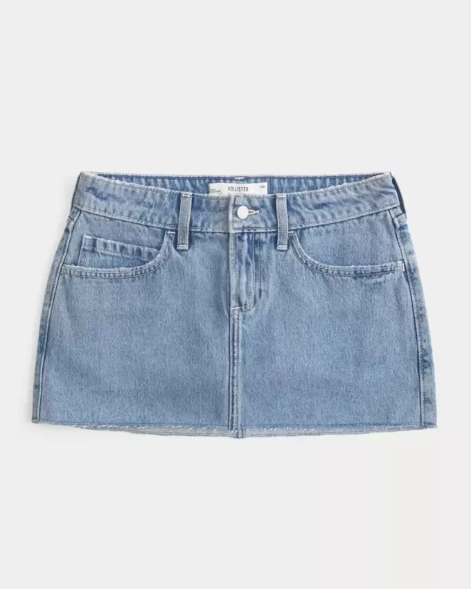 Kurvikas matalakorkoinen, keskikokoinen Denim Mini Skort