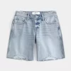 Kurvikas matalakorkoinen kevyt pesu Distressed Baggy Jort