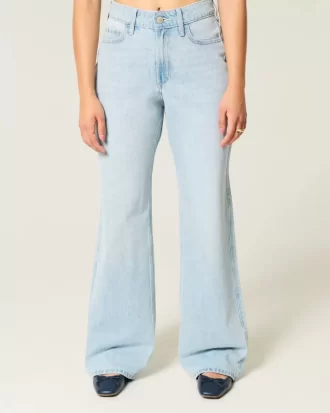 Kurvikat High Rise Light Wash Baggy Farkut